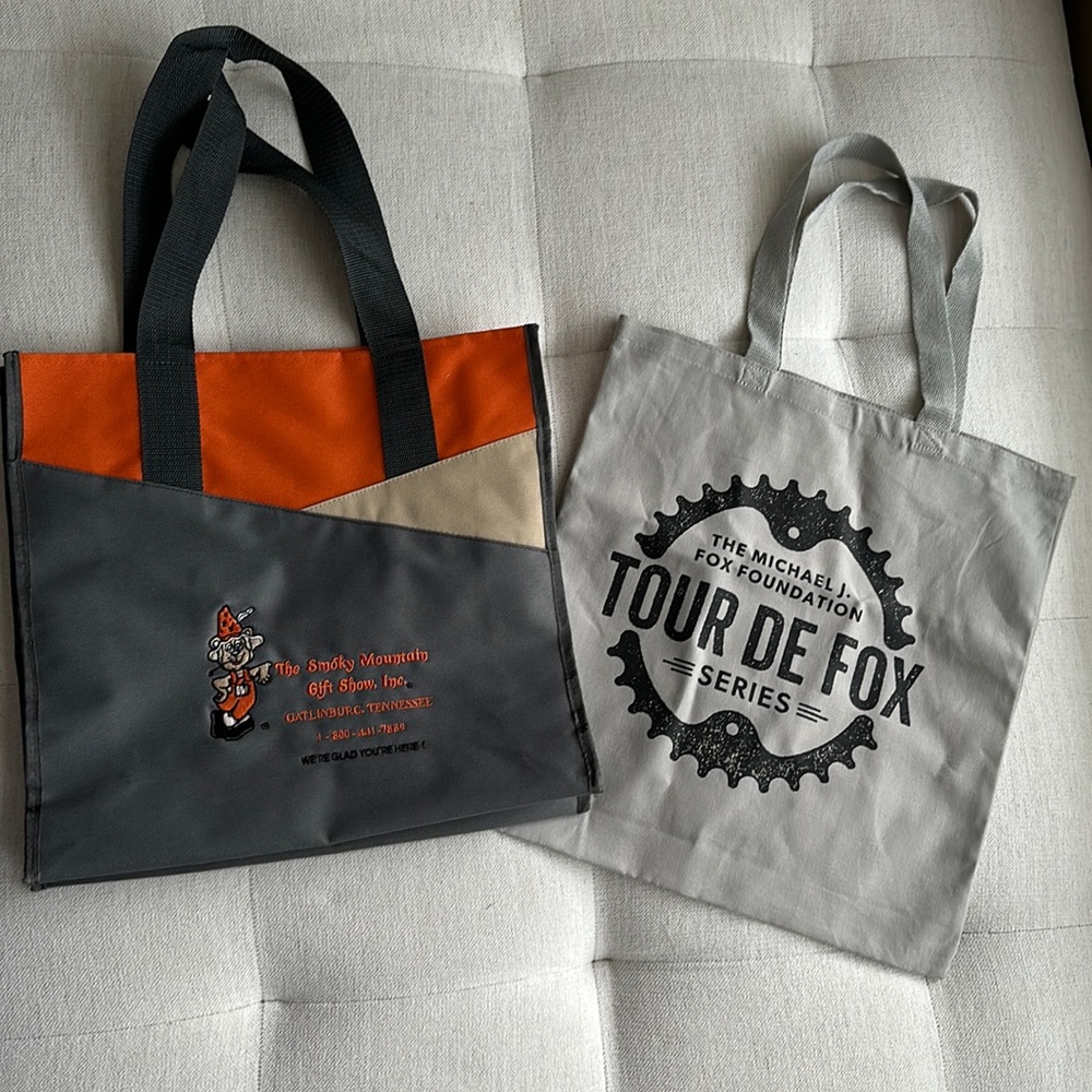 Bundle of Two Canvas Tote Bags NWOT